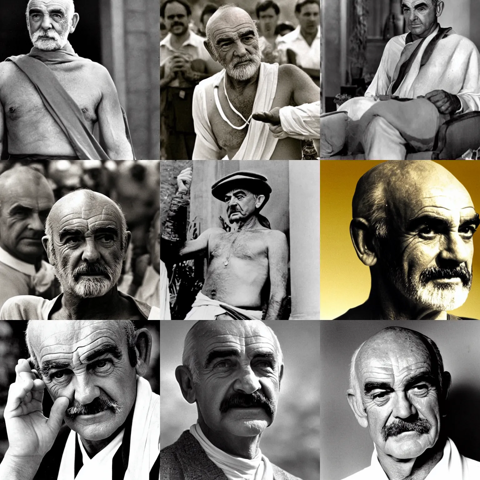 Prompt: sean connery as gandhi