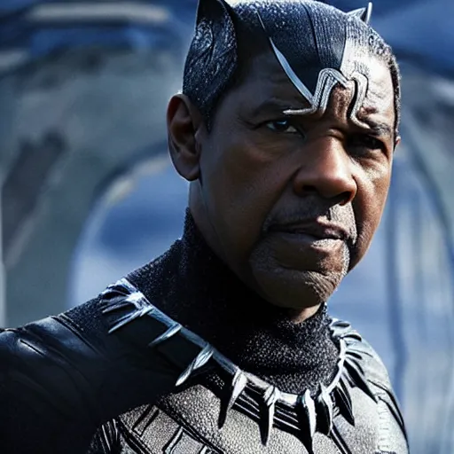 Prompt: Denzel Washington as Black Panther