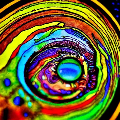 Image similar to an adult coloring page of a world inside a water drop