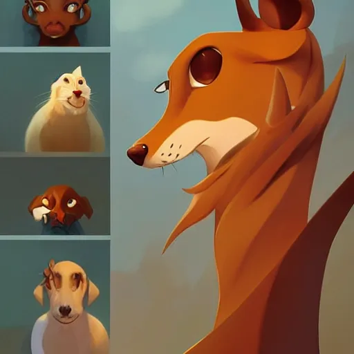 Image similar to face icon stylized minimalist catdog, loftis, cory behance hd by jesper ejsing, by rhads, makoto shinkai and lois van baarle, ilya kuvshinov, rossdraws global illumination