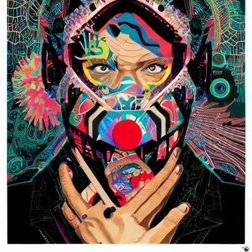 Image similar to Tristan Eaton, victo ngai, artgerm, Rhino warrior