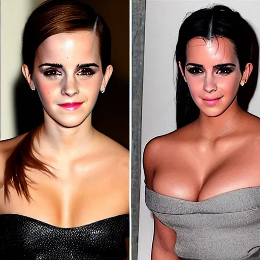 Image similar to emma watson mixed with kim kardashian