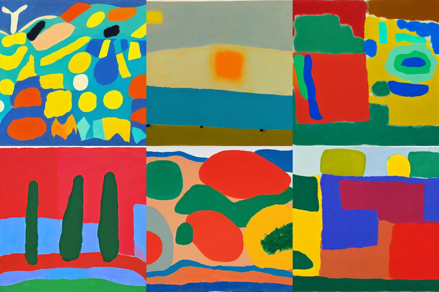 Prompt: artwork by etel adnan,