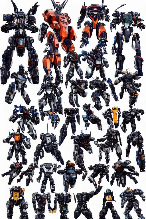 Prompt: full body illustration!! kitbashed robots from transformers cinematic universe, very symmetrical!! highly detailed, by vitaly bulgarov, by josh nizzi, by yoji shinkawa, by kenny carmody, by ryouta otsuka, by hideyuki ashizawa, by marc nagel, deviantart, artstation, pinterest, unreal engine