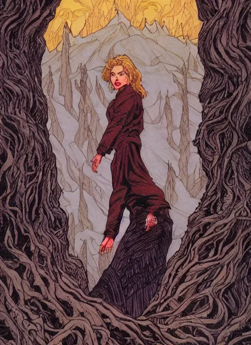 Image similar to twin peaks movie poster art by rebecca guay