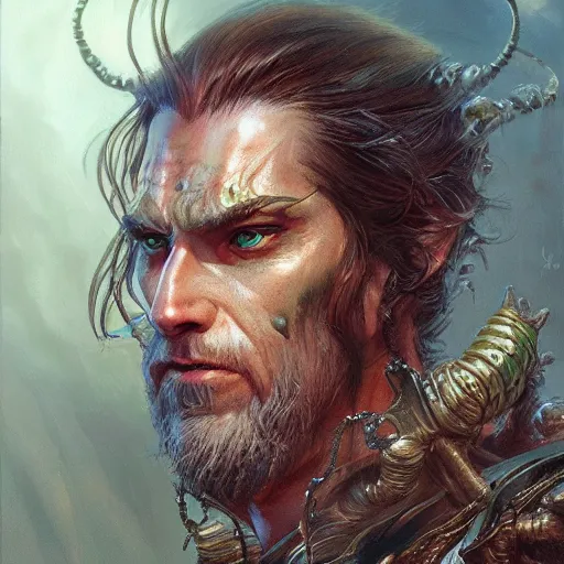 Image similar to cthulu as a realistic fantasy d & d character, close - up portrait art by donato giancola and greg rutkowski, realistic face, digital art, trending on artstation