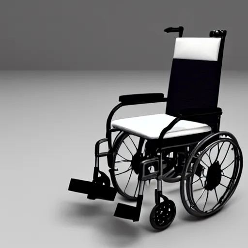 Image similar to a 3d render of a wheelchair of the future, ultra detailed, realism, 8k, octane render, unreal engine