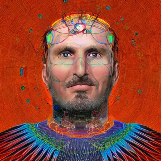 Image similar to photo of jurgen schmidhuber as god