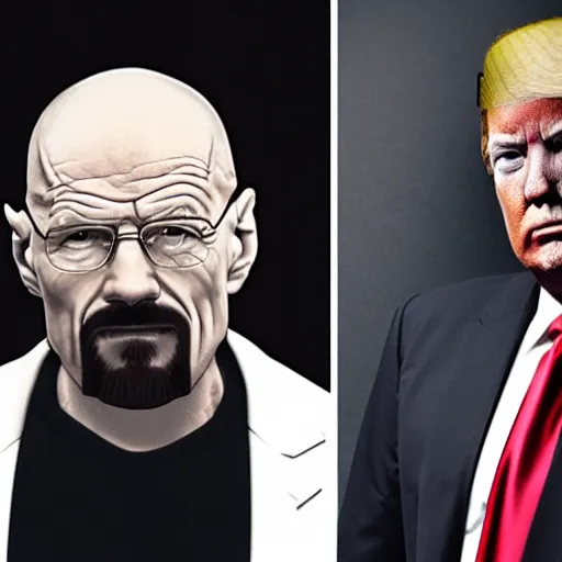 Prompt: walter white with donald trump