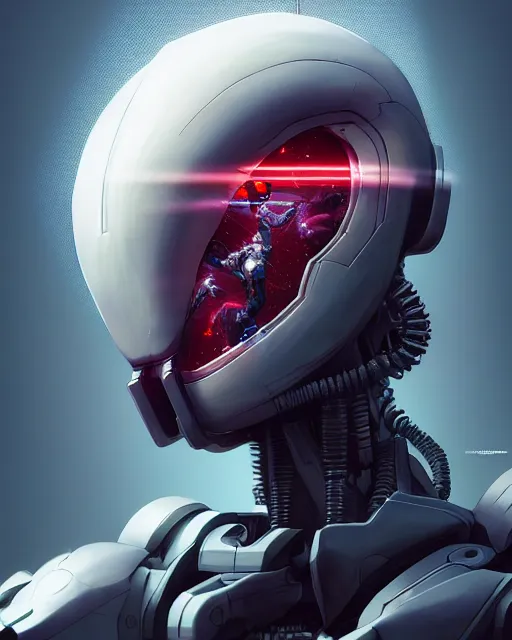 Image similar to mecha male dolphin portrait, cyborg, intricate mechanical body, robot eyes, hyper realistic 3 d render by ilya kuvshinov, peter mohrbacher, greg rutkowski, ryohei hase, dramatic lighting, intricate, highly detailed, sharp focus, luminous, unreal engine, blender, artstation, masterpiece, ray tracing