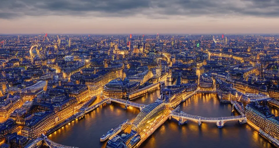 Prompt: a breathtaking picture of London, highly detailed, highly realistic, atmospheric lighting, 4k