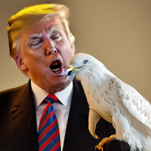 Prompt: donald trump crossed with an eagle award winning photograph