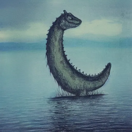 Image similar to baby nessie, loch monster