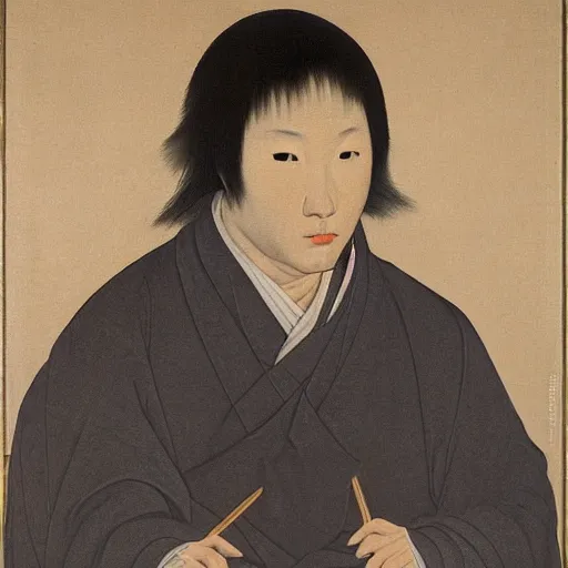 Image similar to tatsuro yamashita, portrait, by caravaggio