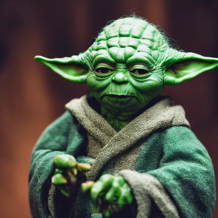 Image similar to a hyperdetailed studio photo of master yoda ; f / 1. 4 ; 9 0 mm