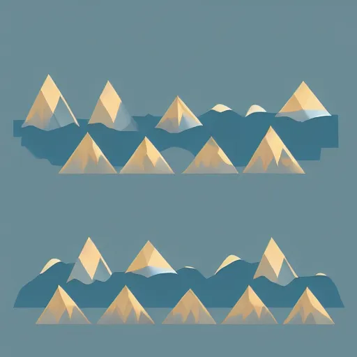 Image similar to “ geometric vector illustration of mountains in the fog ”