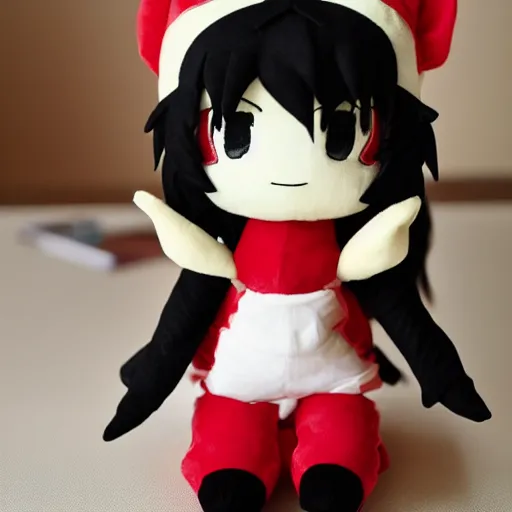 Image similar to cute fumo plush of tifa from final fantasy 7