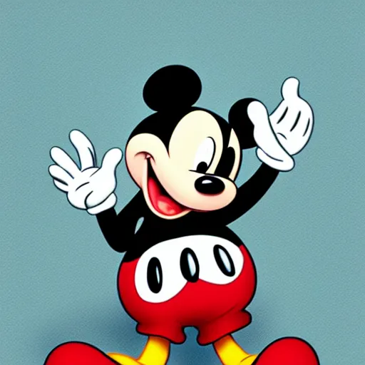 Image similar to mickey mouse by wlop and makoto shinkay