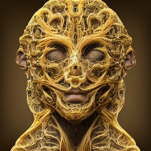 Prompt: human, 150 mm, anatomical, flesh, flowers, mandelbrot fractal, facial muscles, veins, arteries, intricate, golden ratio, full frame, microscopic, elegant, highly detailed, ornate, ornament, sculpture, elegant , luxury, beautifully lit, ray trace, unreal, 3d, PBR, in the style of peter Gric and Romero Ressendi