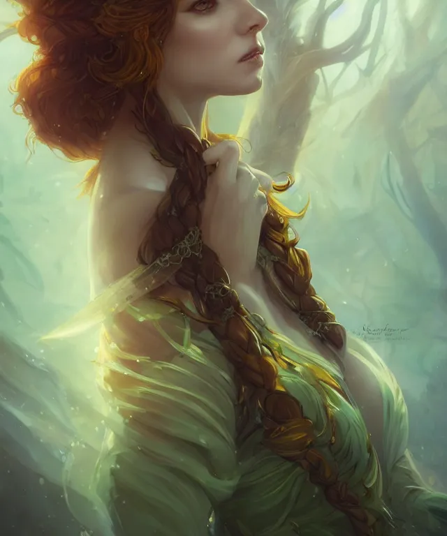 Prompt: keyleth by charlie bowater and titian and artgerm, full - body portrait, intricate, face, forest, elegant, yellow mist, magical, beautiful, highly detailed, dramatic lighting, sharp focus, trending on artstation, artstationhd, artstationhq, unreal engine, 4 k, 8 k