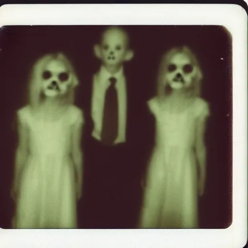 Image similar to creepy and strange polaroid photo