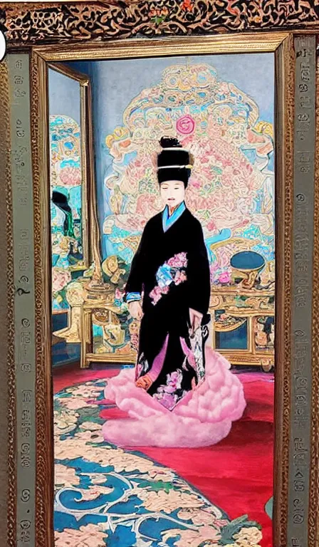 Image similar to Empress Dowager Cixi as an egirl, mirror selfie, iPhone photo