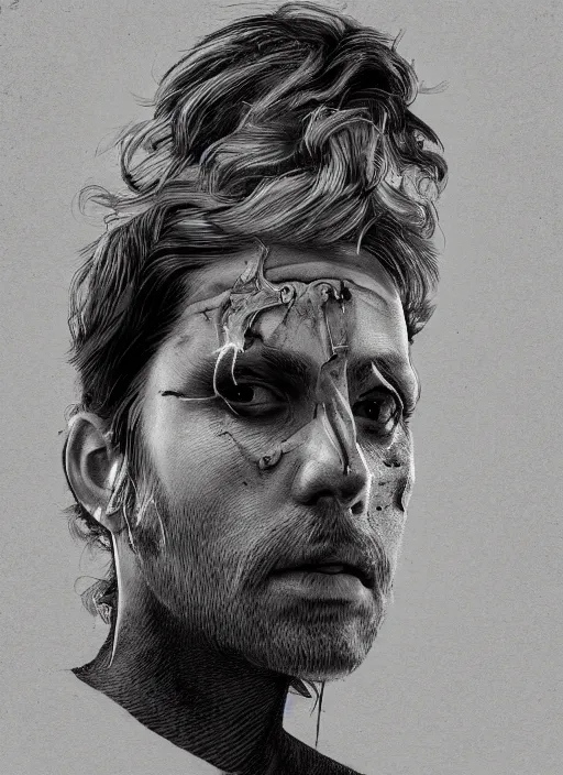 Image similar to portrait of a Serial Killer, detailed digital art, trending on Artstation