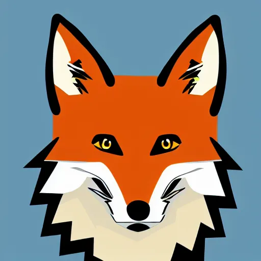 Image similar to cubist vector style fox art