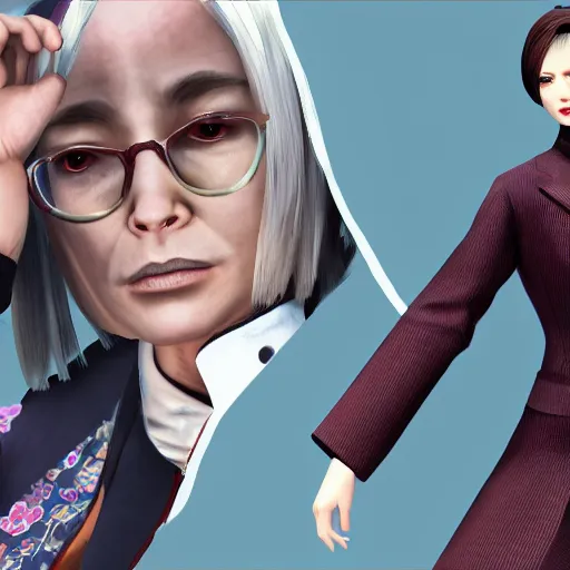 Image similar to Emma Bonino in Yakuza videogame, artwork 8k, trending on artstation