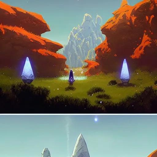 Prompt: 4k Pylons are furniture items that appear as a large stone or crystal hovering and rotating above a biome-themed stand from Terraria Game , Surrounded deep forest from terraria game by Craig Mullins, ilya kuvshinov, krenz cushart, epic , artgerm trending on artstation by Edward Hopper and Dan Mumford and WLOP and Rutkovsky, beksinski carl spitzweg moebius and tuomas kocar, intricate artwork by caravaggio, Unreal Engine 5, Lumen, Nanite