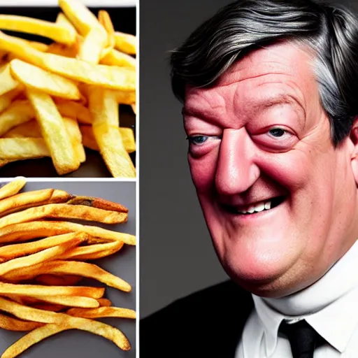 Image similar to [ french fry ] is ( ( stephen fry ) ) hybrid intercross mix