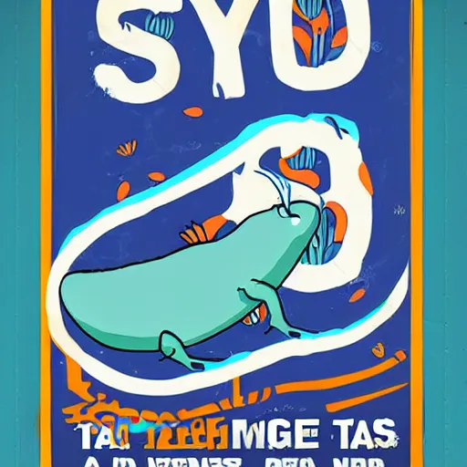 Image similar to a campaign poster that reads SLUGS TASTE LIKE THE FUTURE!, concept art