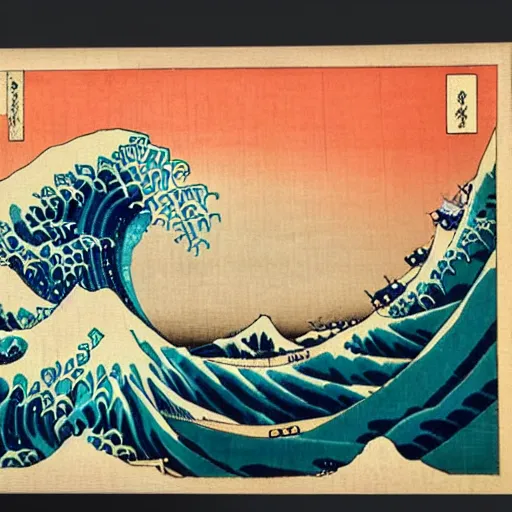 Prompt: famous ukiyo - e art by hokusai, museum piece, beautiful japanese woodblock art