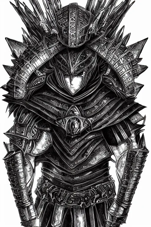 Image similar to armoured warrior, symmetrical, highly detailed, digital art, rose thorn themed armour, sharp focus, trending on art station, kentaro miura manga art style