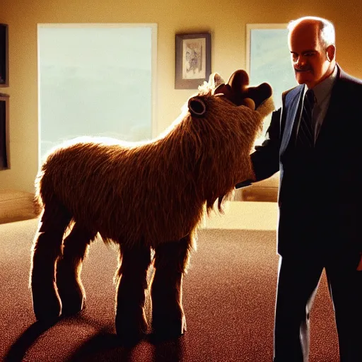 Prompt: Alf and Frasier in Seattle high detail, cinematic, award winning photo, 8K, volumetric lighting, Dramatic ambient lighting, sunlight, shadows, Epic composition