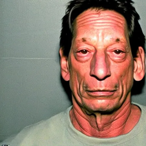 Image similar to jim varney mugshot bloodshot eyes dui hard drinking evading officers multiple felonies locked up jim varney