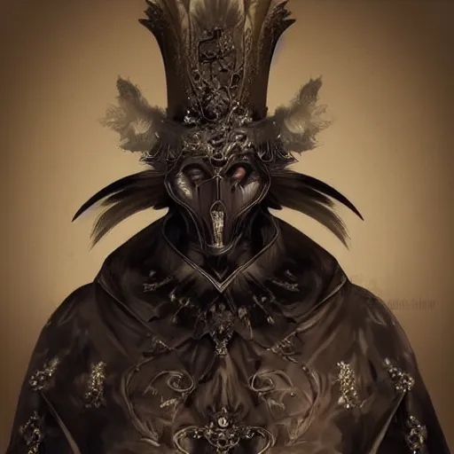 Image similar to dark character design inspired by venice carnival, concept art, smooth