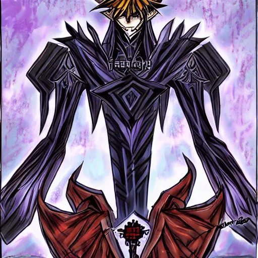 Prompt: Dark Vladimir Putin Spidermage, concept art of Yu-Gi-Oh card Style. By Akira Yamaoka