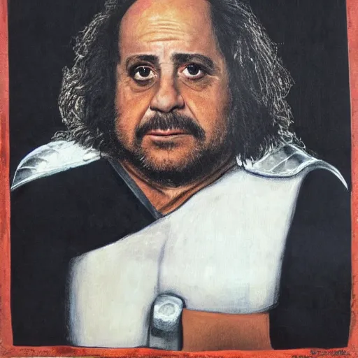 Image similar to portrait, Danny DeVito as a Spanish conquistador