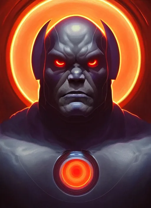 Prompt: symmetry!! portrait of darkseid, glowing eyes!! intricate, elegant, highly detailed, digital painting, artstation, concept art, smooth, sharp focus, illustration, art by artgerm and greg rutkowski and alphonse mucha