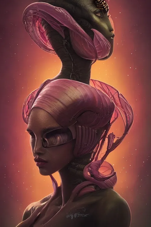 Image similar to portrait of an elegant alien bee woman queen, straight on portrait, full body character concept art, honeycomb, by artgerm, tom bagshaw, gerald brom, vaporwave colors, lo - fi colors, vaporwave, lo - fi, moody vibe, goth vibe, 4 k, hd,