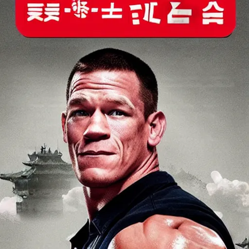 Prompt: john cena on a chinese propaganda poster