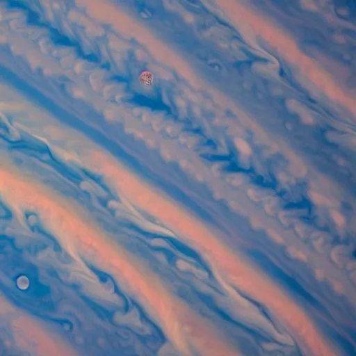 Prompt: Aerial view of the clouds of Jupiter, endless horizon, award winning photography
