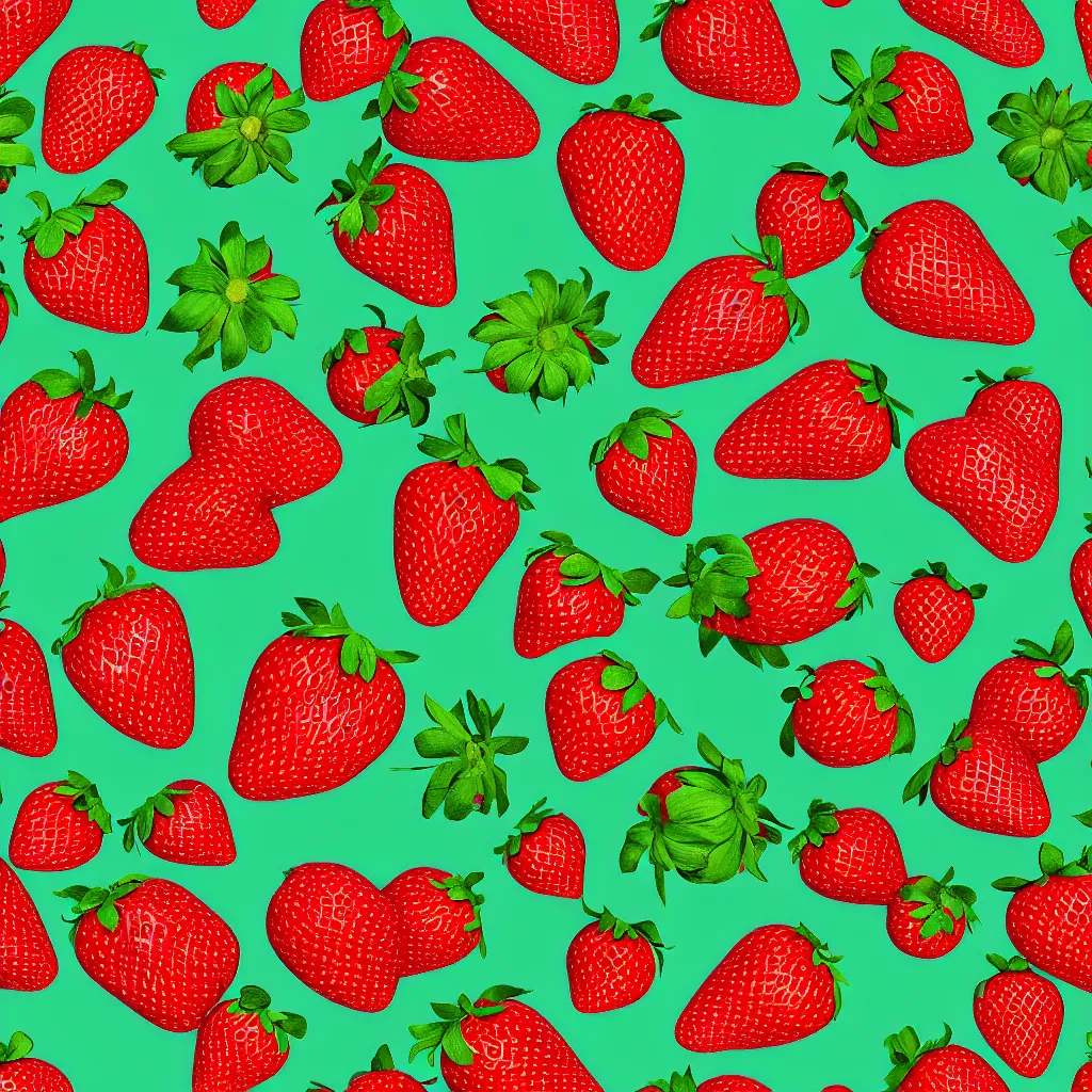 Image similar to seamless strawberry texture art, 4k