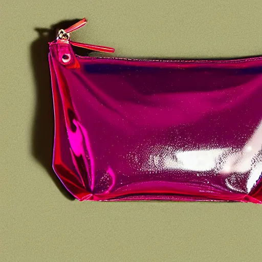 Image similar to photo of a pouch with glossy rupees spilling out