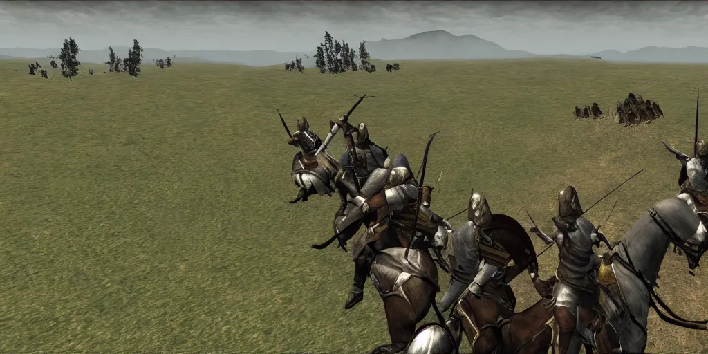 Image similar to mount and blade screenshot riding into battle