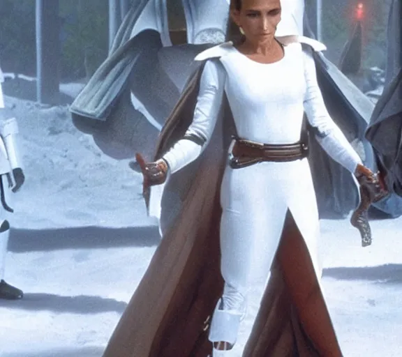 Image similar to a movie still of jennifer lopez as princess leigha in the movie star wars