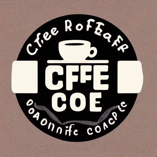 Prompt: coffee shop logo that is just a pile of rats