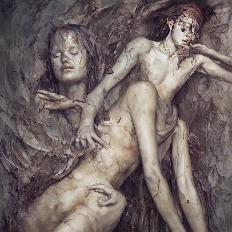 Image similar to angel, 3 d render, esao andrews, jenny saville, surrealism, dark art by james jean, greg rutkowski