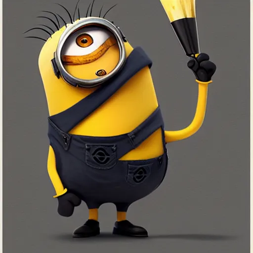 Prompt: An epic drawing of a Despicable Me Minion, artstation, digital painting, concept art, epic, illustration